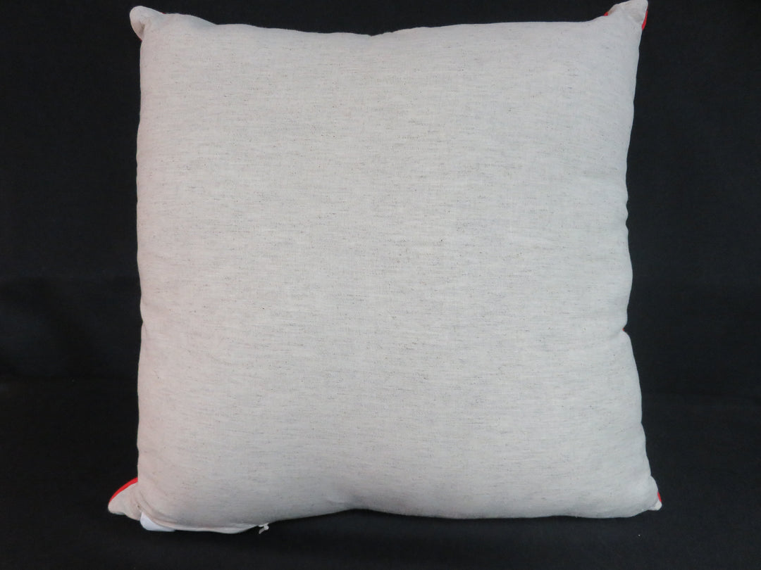 Red Plaid Throw Pillow