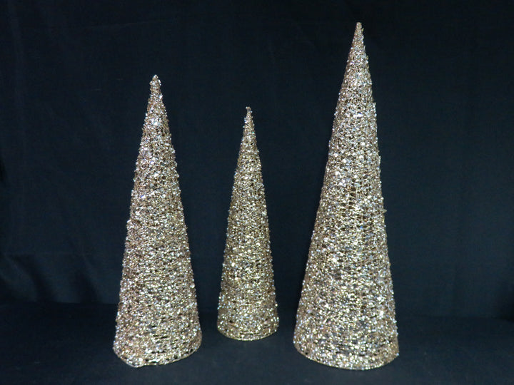 Lighted Sequined Trees