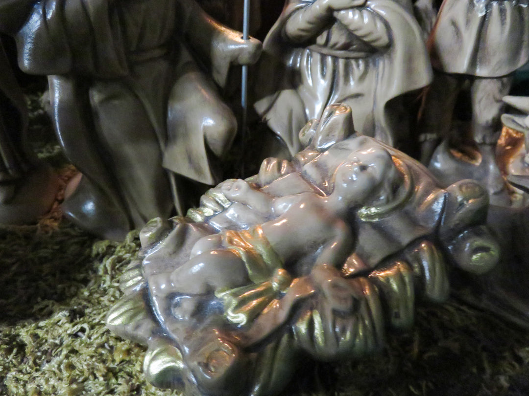 Ceramic Illuminated Nativity Set