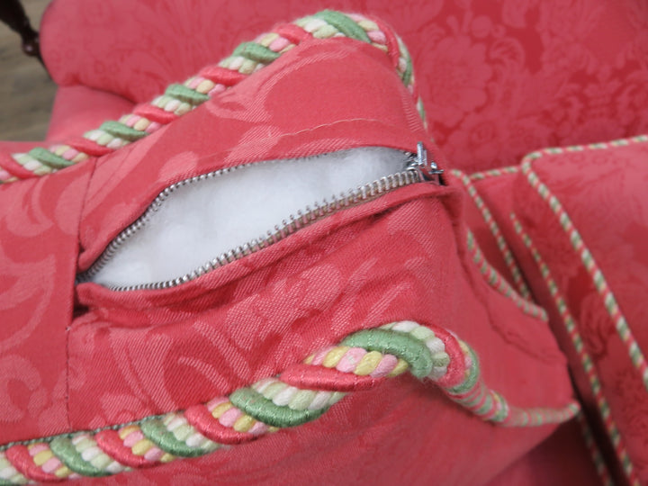Pink Damask Sofa