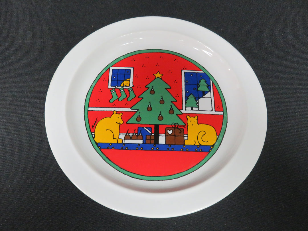 Vintage Houze Christmas Plates