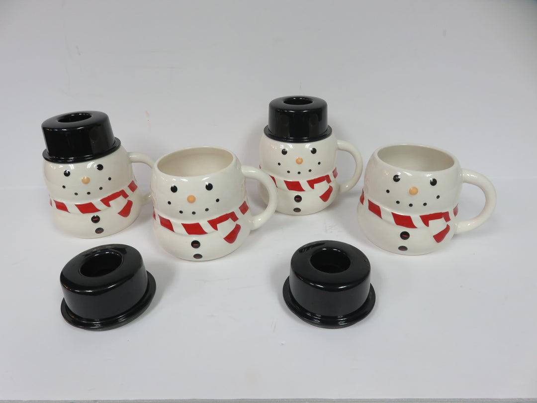 Williams Sonoma Snowman Mugs