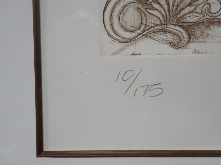 Paris Architectural Etching Print