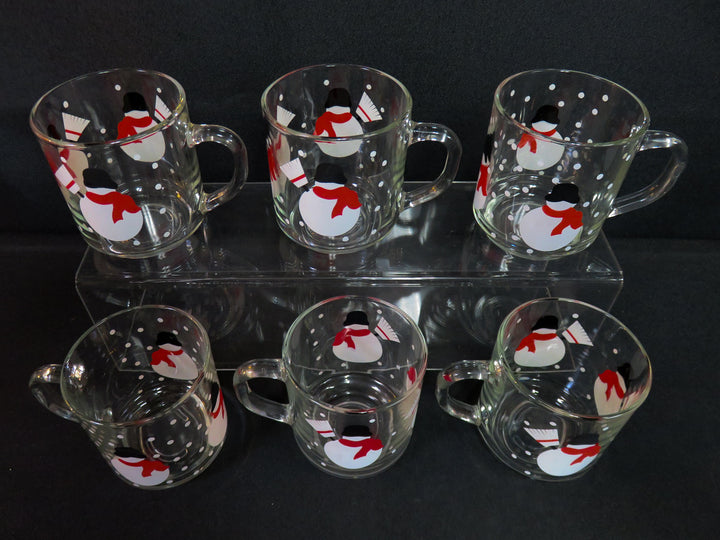 Crate & Barrel Snowman Mugs