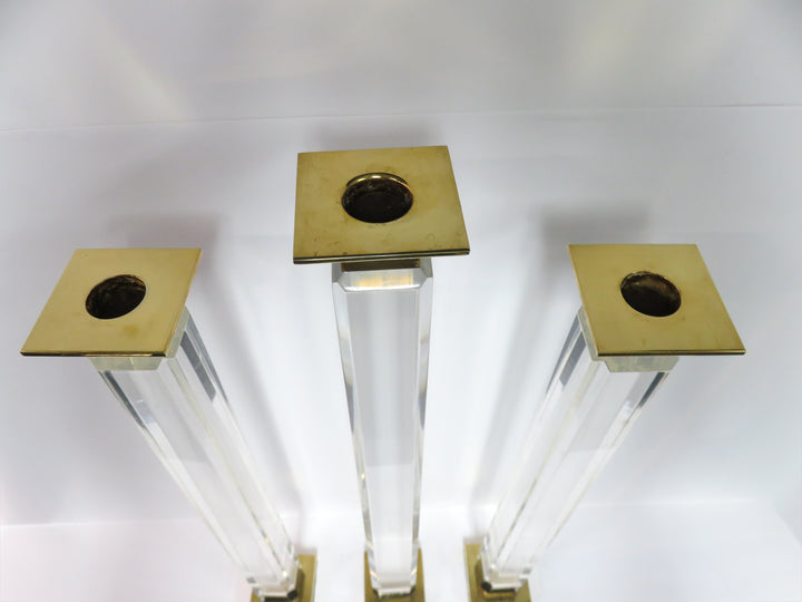 Tall Lucite Candlesticks