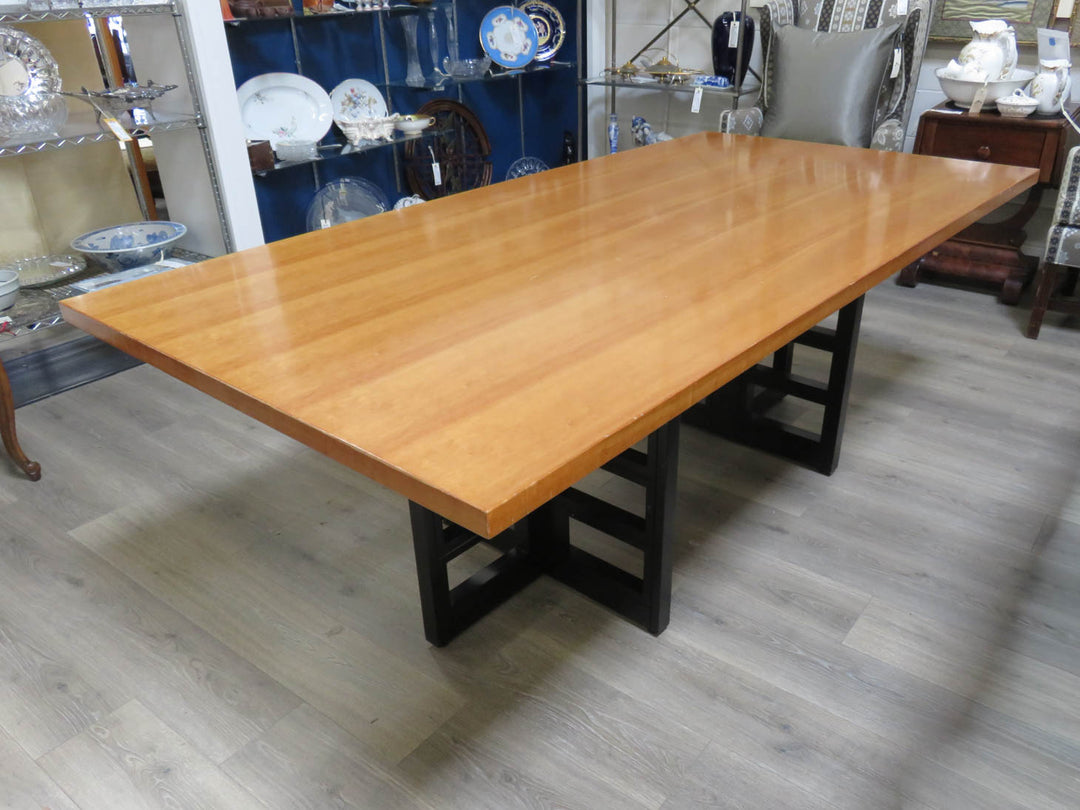 Contemporary Dining Table & Six Side Chairs