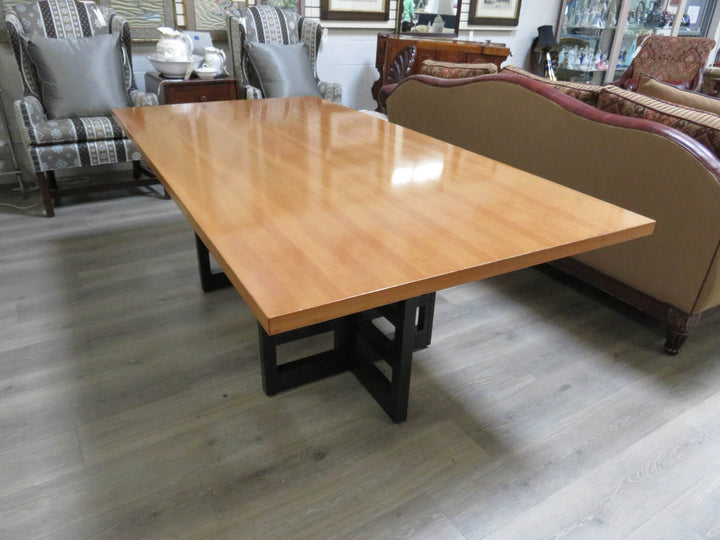 Contemporary Dining Table & Six Side Chairs