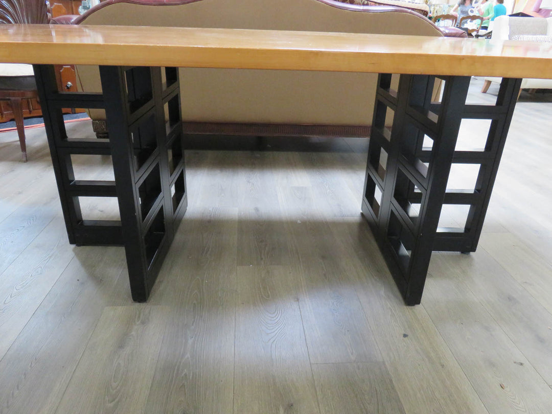 Contemporary Dining Table & Six Side Chairs