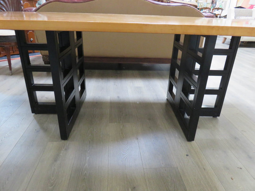 Contemporary Dining Table & Six Side Chairs