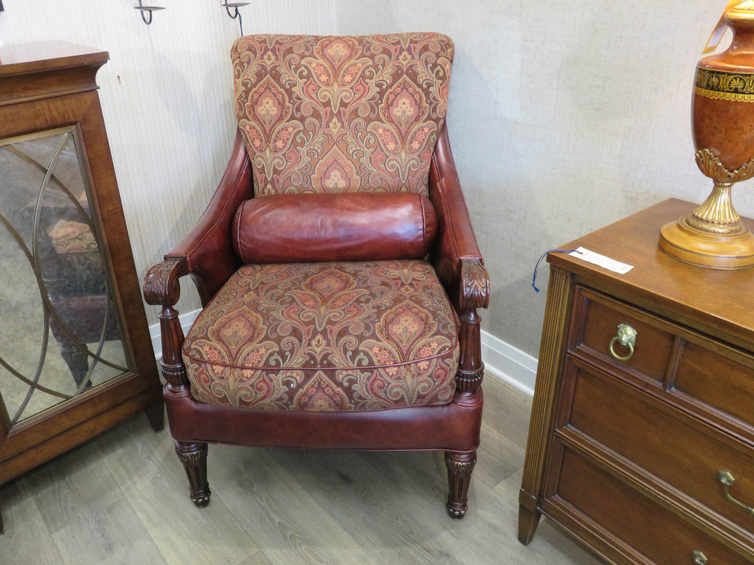 Plunkett Brown Paisley Arm Chair