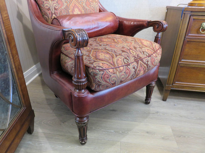 Plunkett Brown Paisley Arm Chair