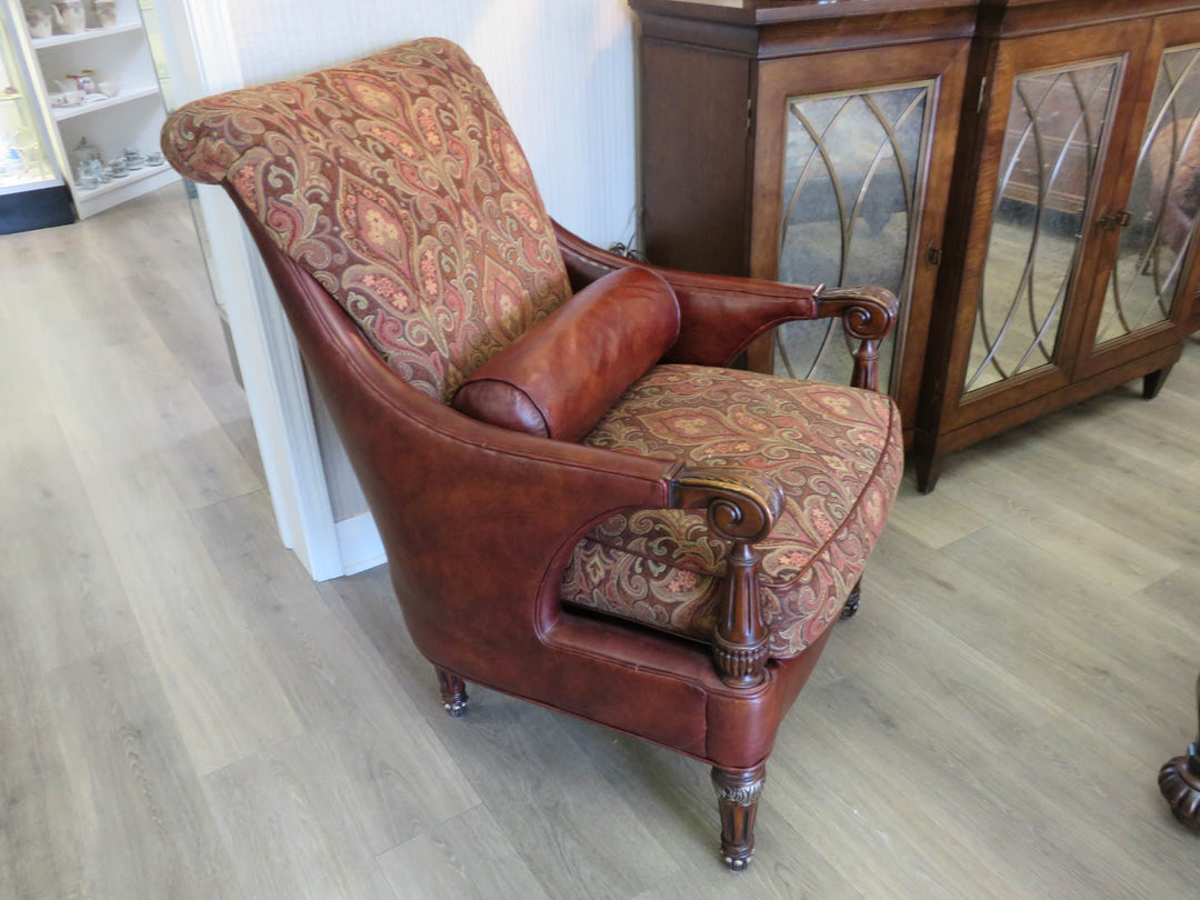 Plunkett Brown Paisley Arm Chair