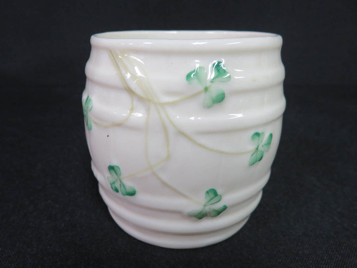 Belleek Barrel Jam Jar