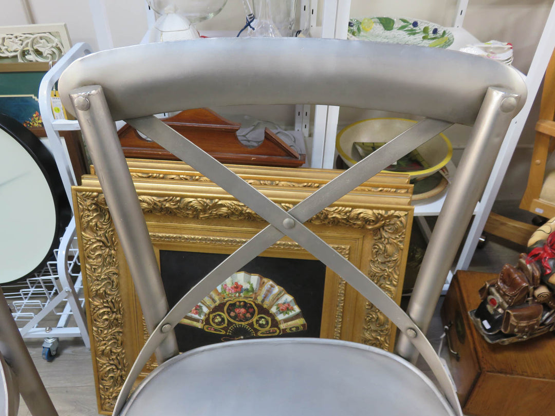 Two Metal Counter Stools