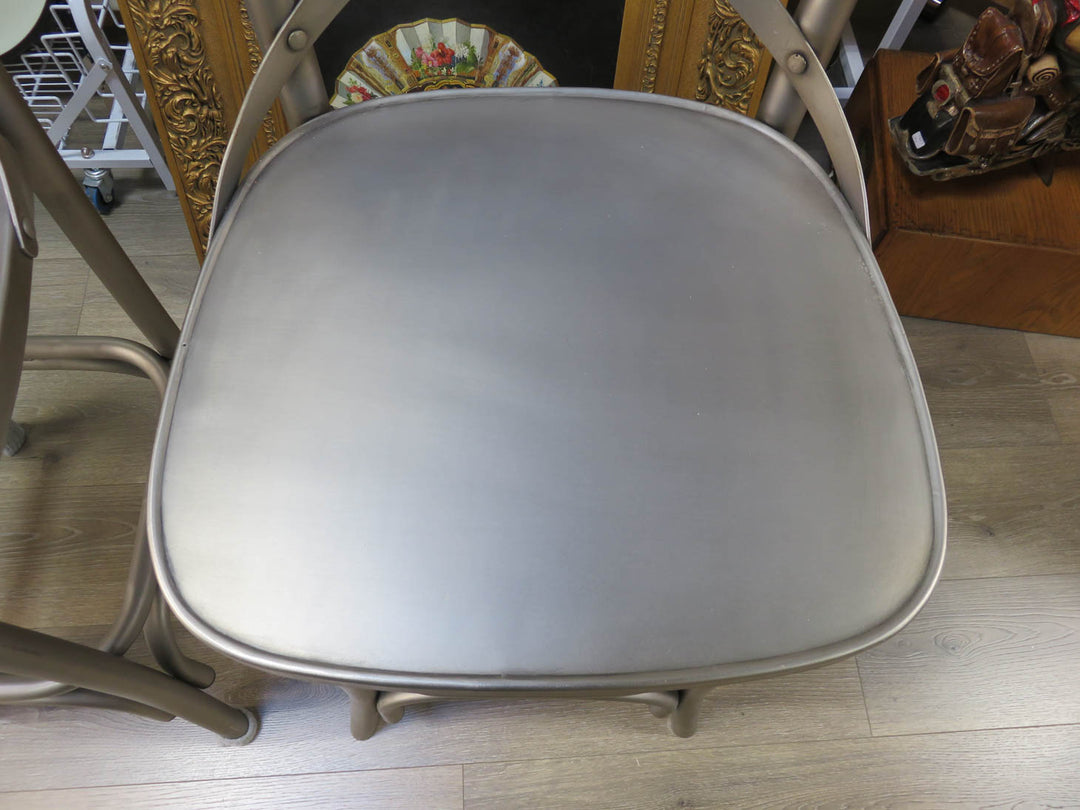 Two Metal Counter Stools