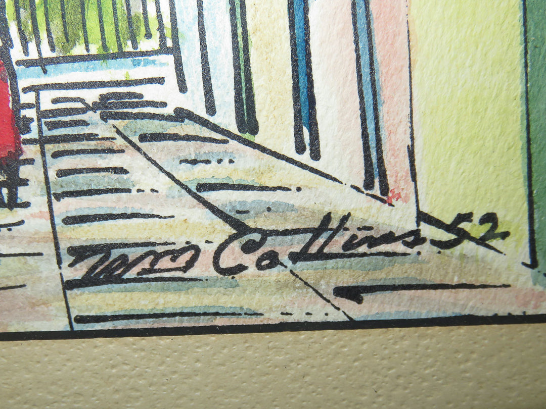 Street Scene Watercolor Painting - Original