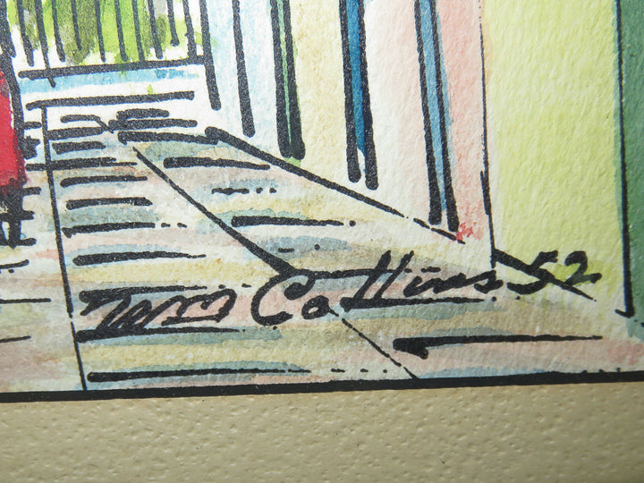 Street Scene Watercolor Painting - Original