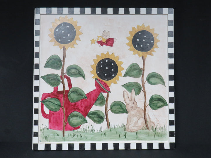 Folk Art Style Painting on Board