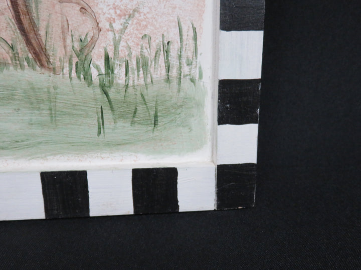 Folk Art Style Painting on Board