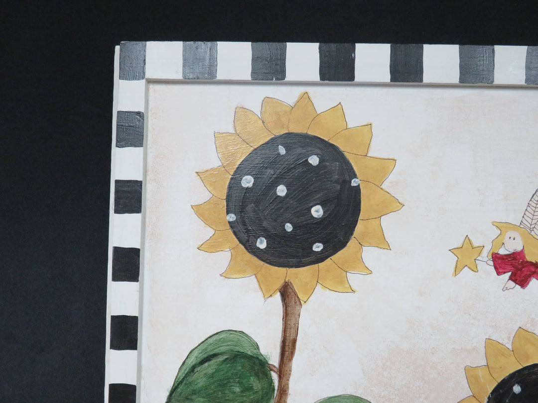 Folk Art Style Painting on Board