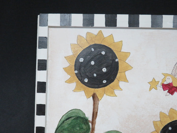 Folk Art Style Painting on Board