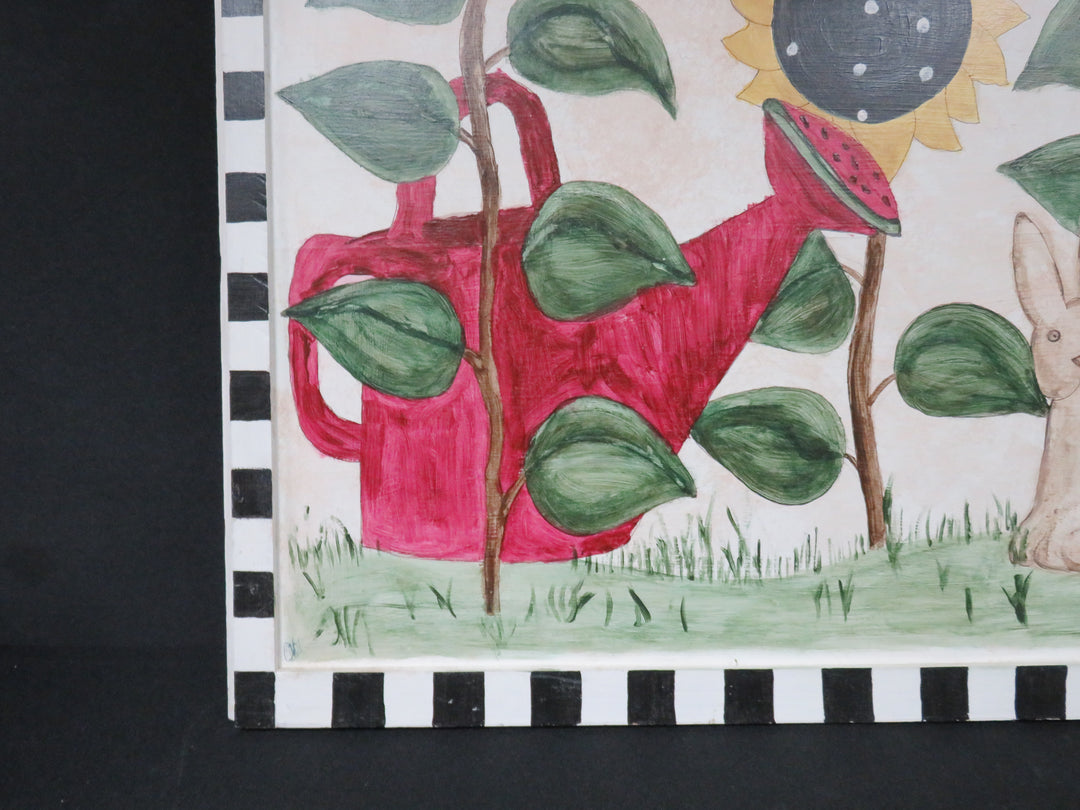 Folk Art Style Painting on Board