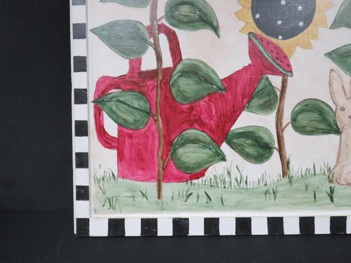 Folk Art Style Painting on Board