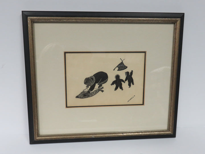 Inuit Woodblock Print