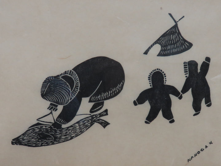 Inuit Woodblock Print
