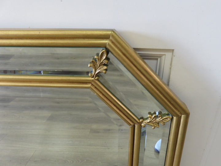 Beveled Gold Frame Mirror