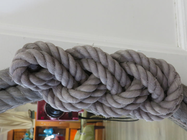 Land of Nod Gray Rope Mirror