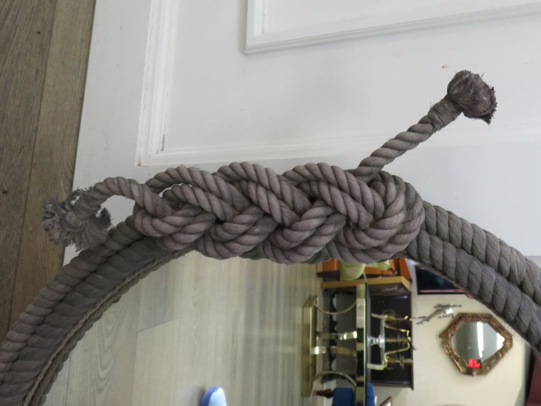 Land of Nod Gray Rope Mirror