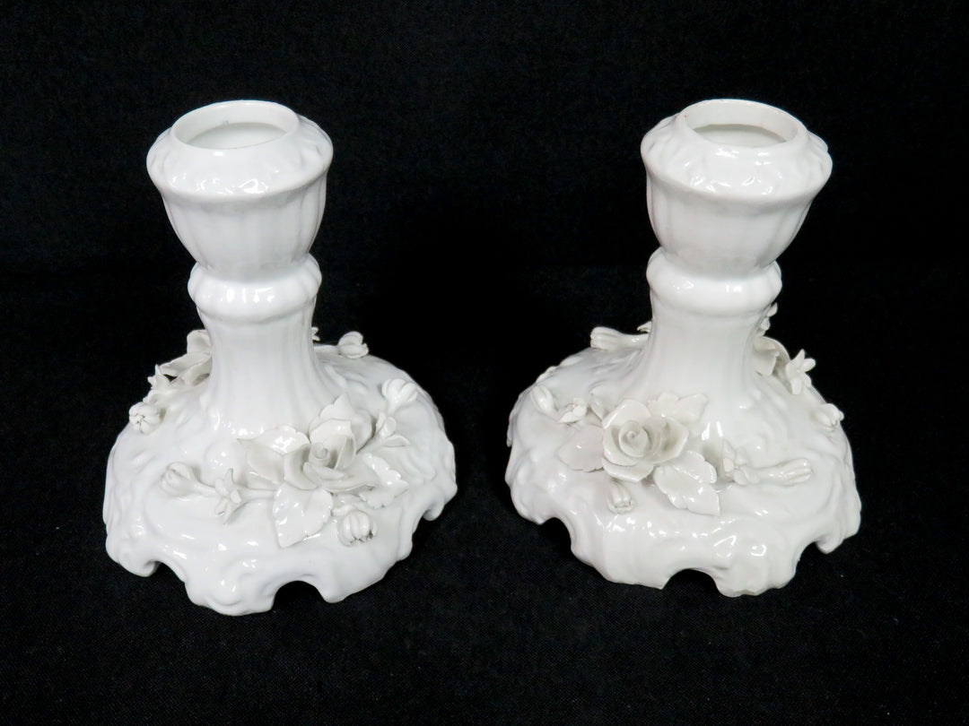 White Rose Candleholders