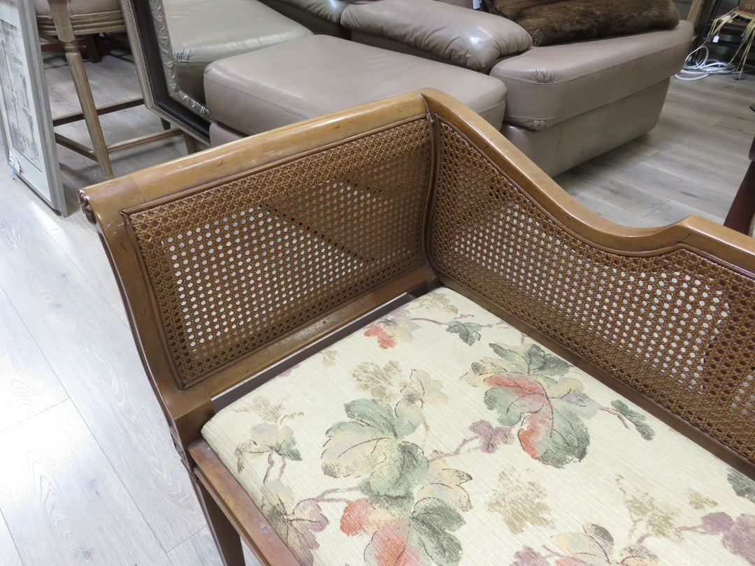 Hardwood Caned Bench
