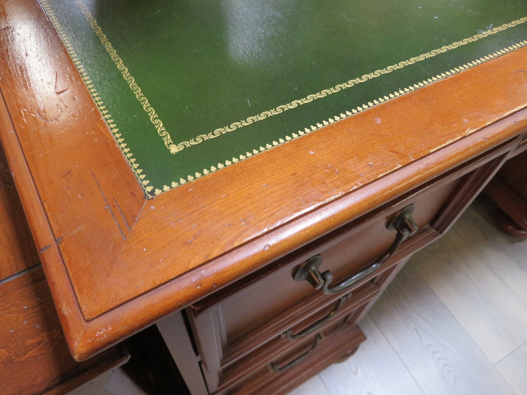 Sligh Leather Topped Executive Desk