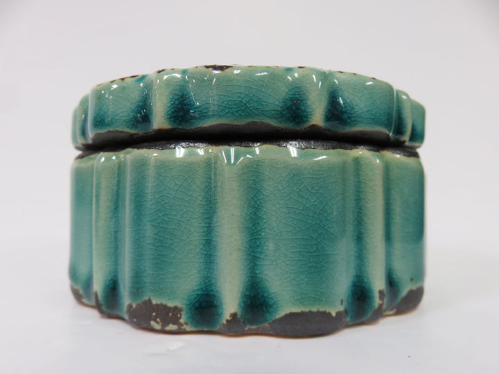 Teal Pottery Trinket Box