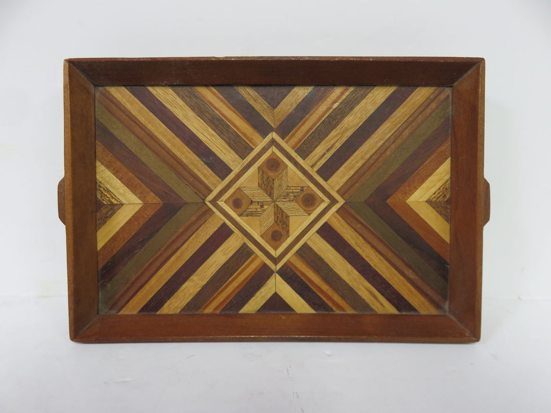 Hand Crafted Small Marquetry Tray