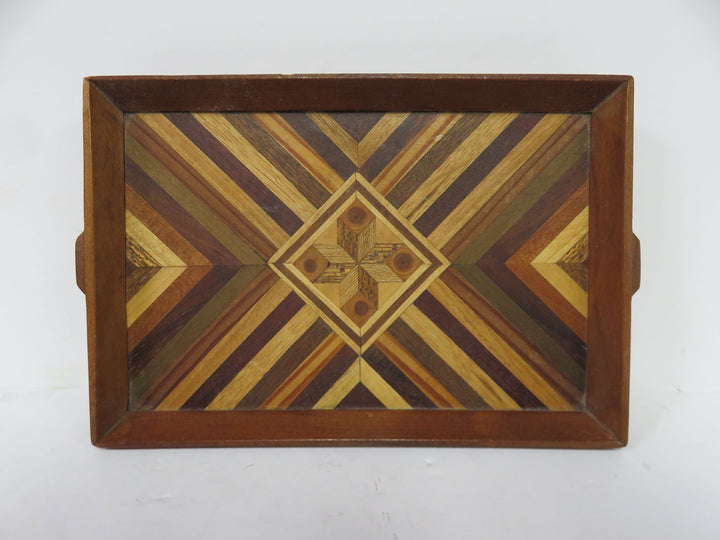 Hand Crafted Small Marquetry Tray