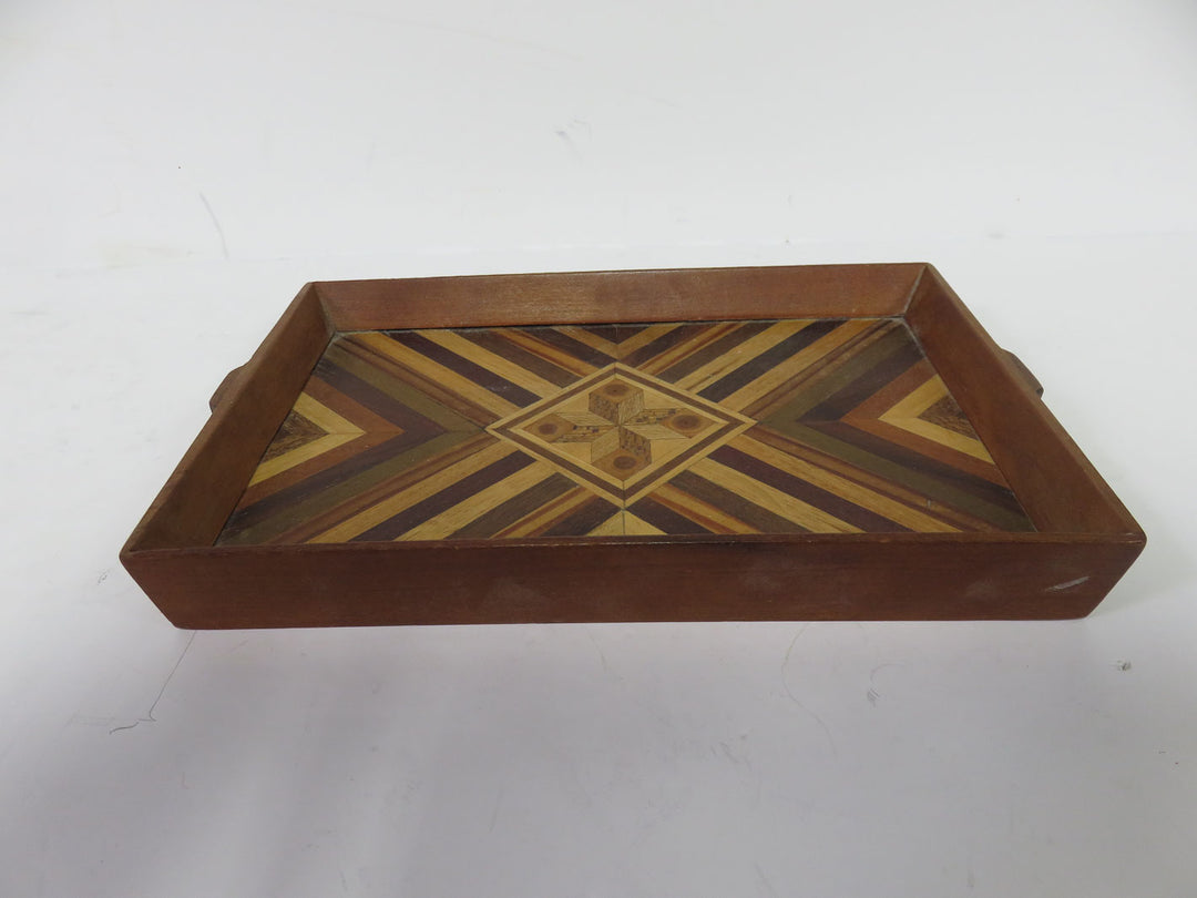 Hand Crafted Small Marquetry Tray