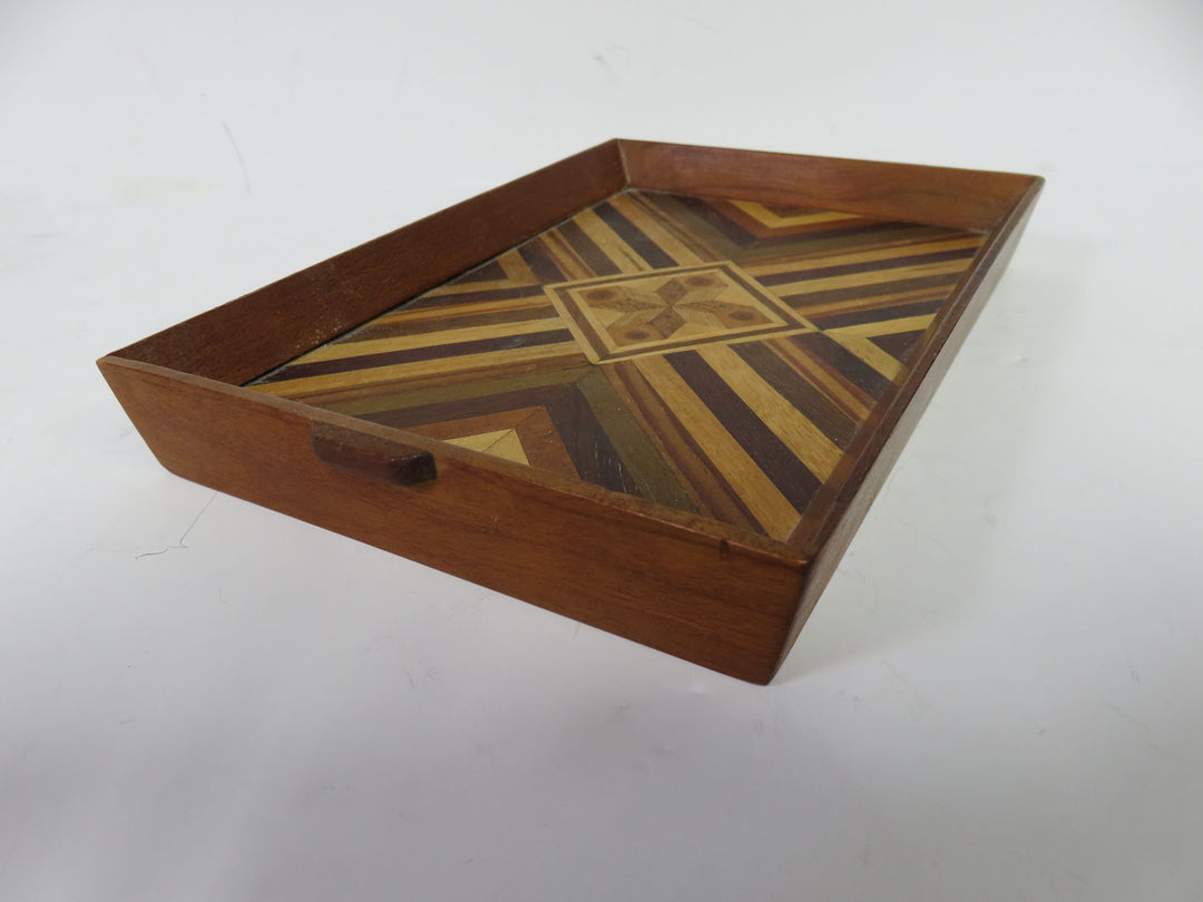 Hand Crafted Small Marquetry Tray