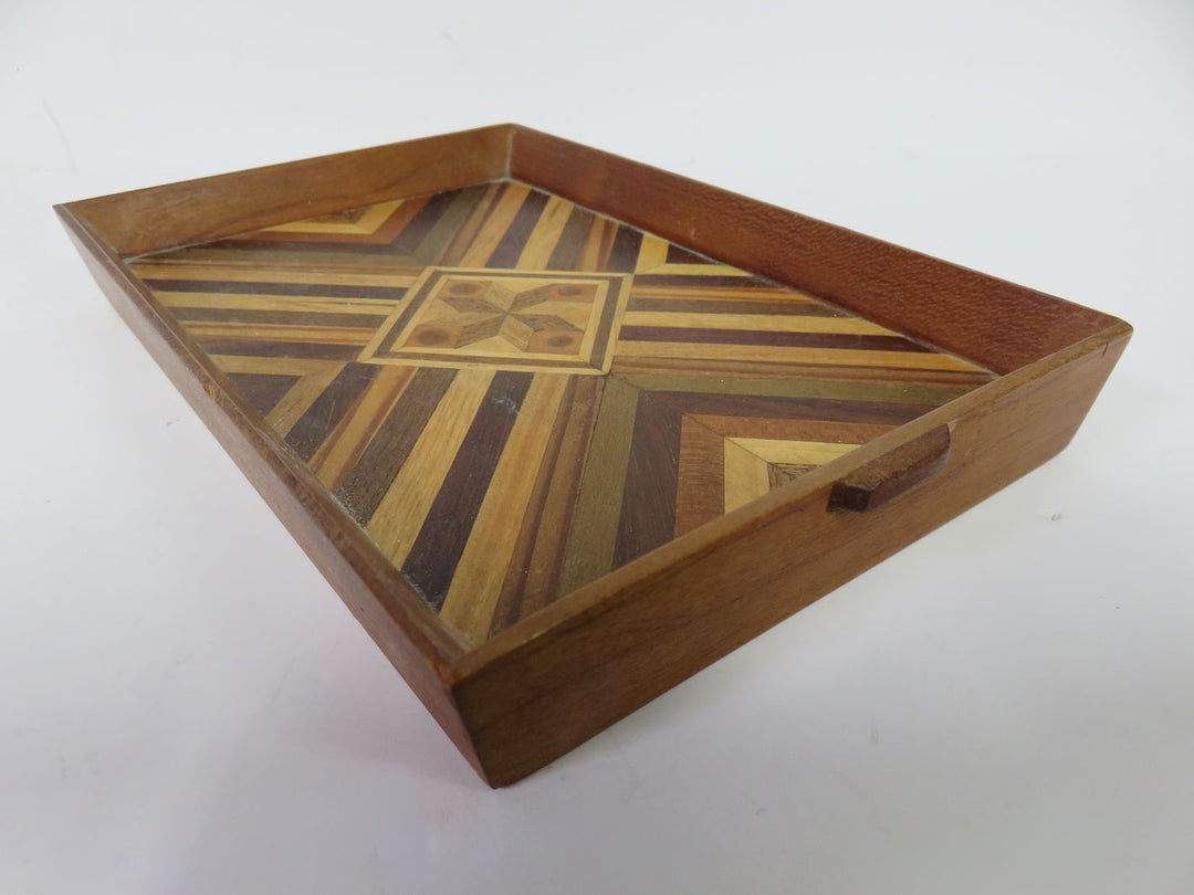 Hand Crafted Small Marquetry Tray