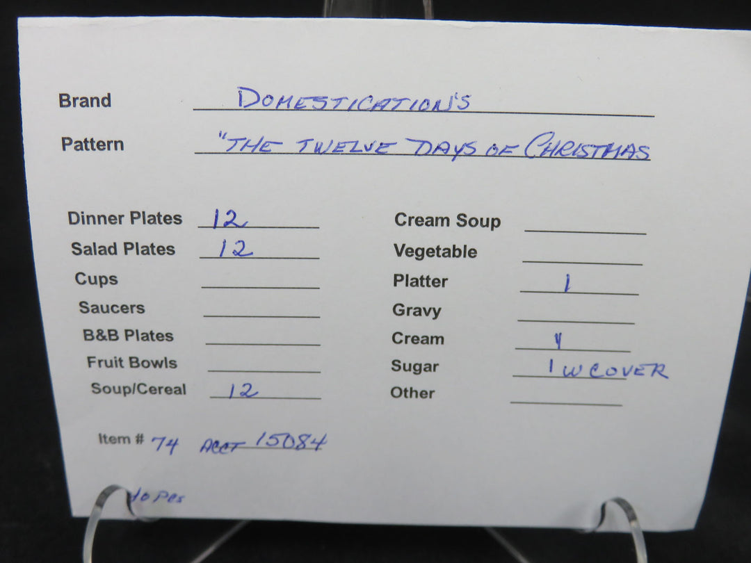 "Twelve Days of Christmas" Dish Set