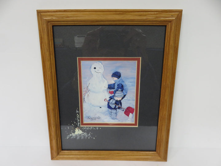 Jacki Neizke Snowman Lithograph