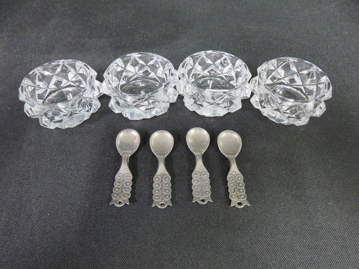 Antique Salt Cellars with Spoons