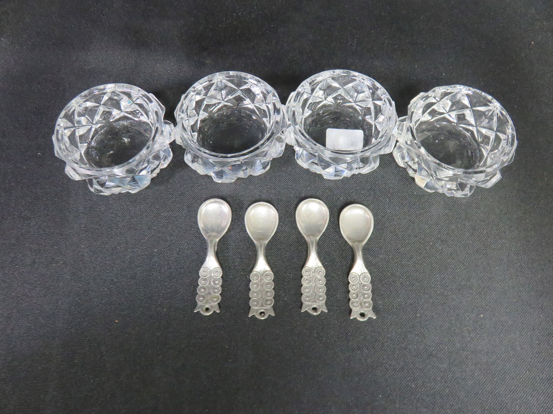 Antique Salt Cellars with Spoons