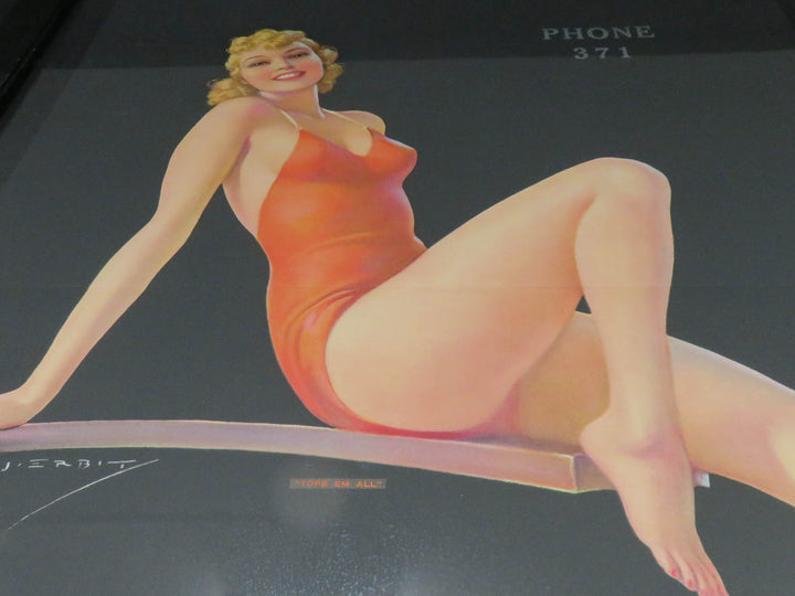 Pinup Girl Poster Print  by J. Erbit