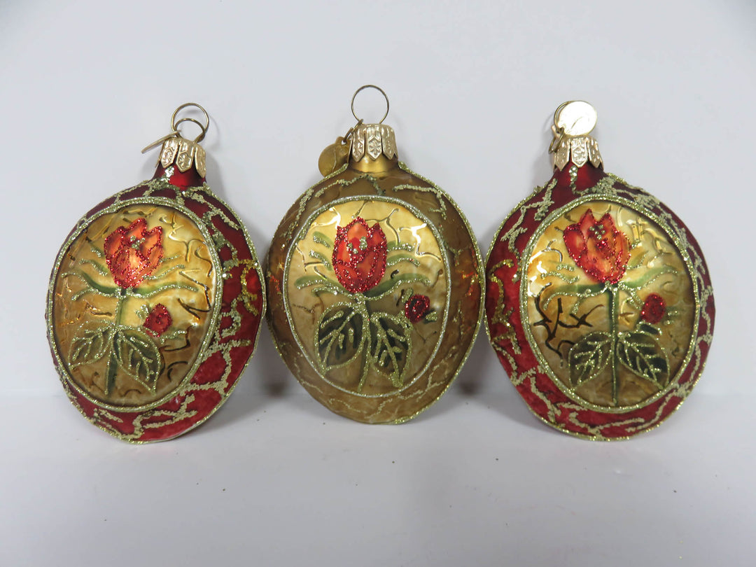 Christmas Roses Ornaments