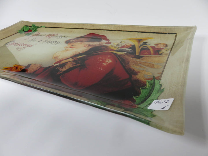 Santa Vintage Postcard Tray