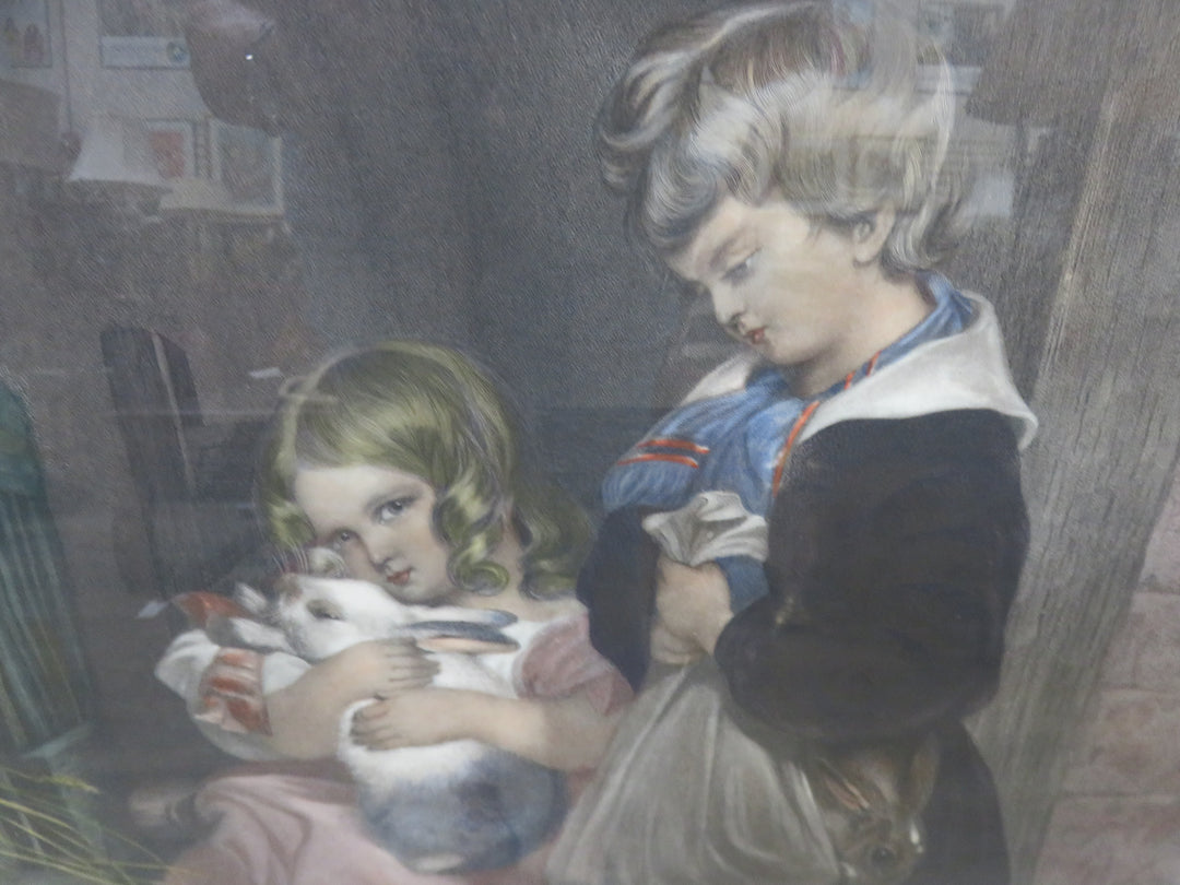 "Children and Rabbits" Print