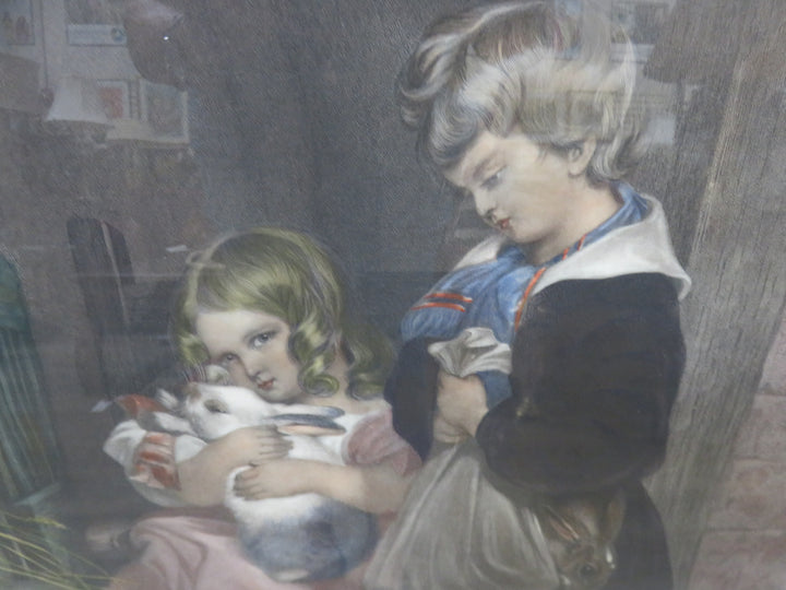 "Children and Rabbits" Print